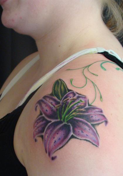 Sweet Lily Flower Tattoo