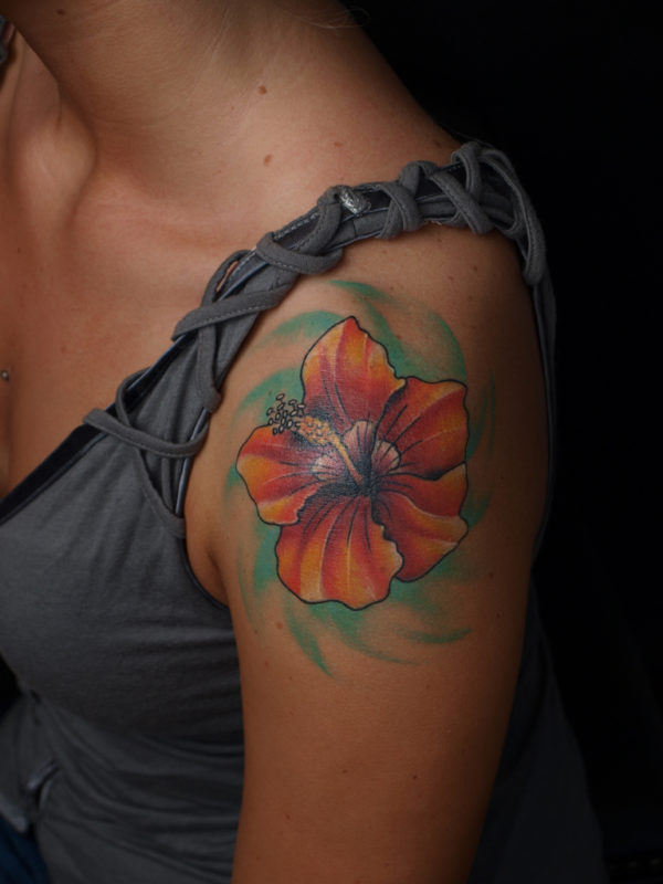 Sweet Lily Shoulder Tattoo Design