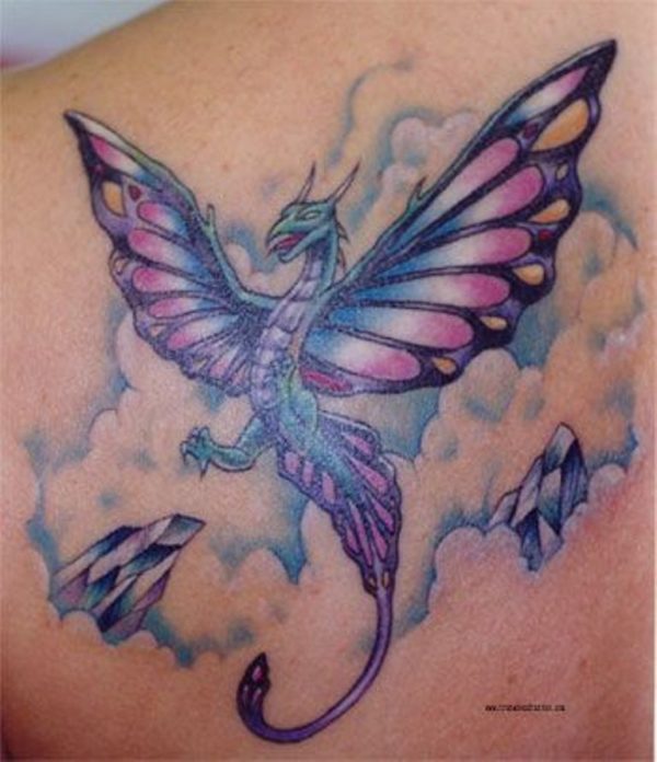 Sweet Phoenix Shoulder Tattoo