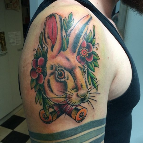 Sweet Rabbit Shoulder Tattoo