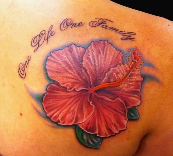 Sweet Red Hibiscus Tattoo