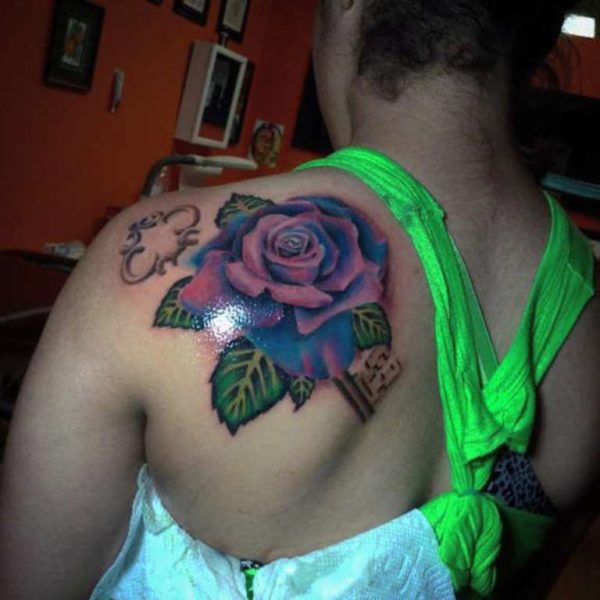 Sweet Rose Tattoo For Women