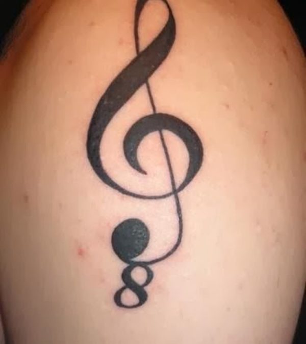 Sweet Shoulder Tattoo Of Music