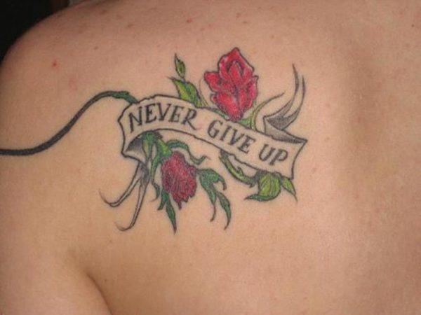 Sweet Simple Rose Shoulder Tattoo