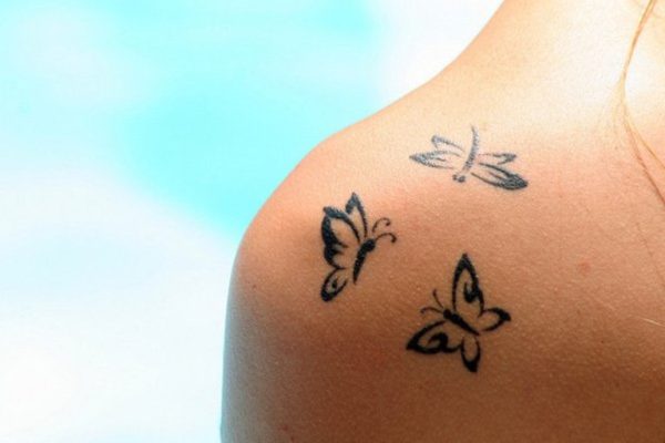 Sweet Three Butterfly Tattoo