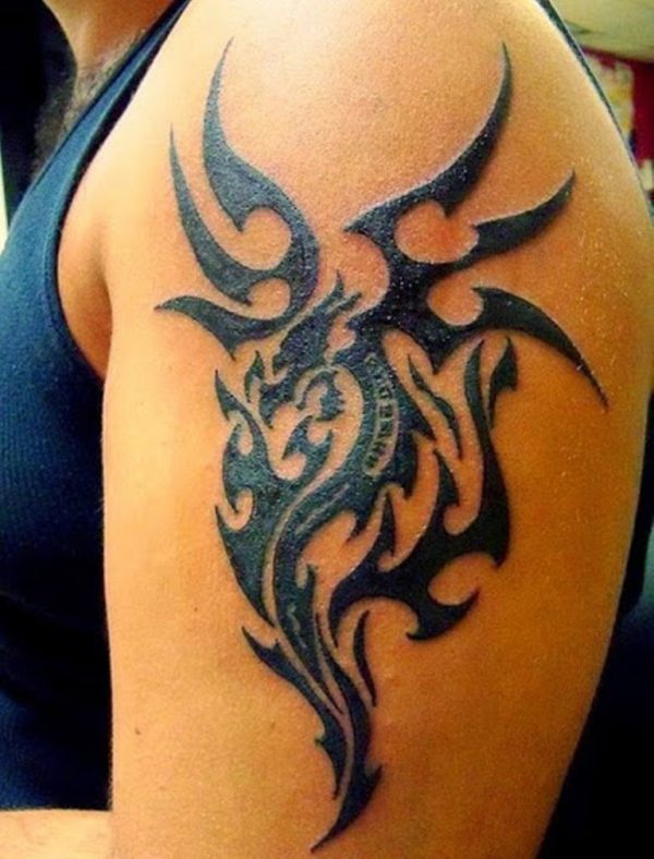 Sweet Tribal Dragon Tattoo