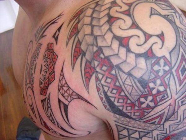 Sweet Tribal Tattoo On Shoulder