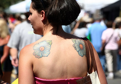 Sweet Two Sided Hibiscus Flower Tattoo
