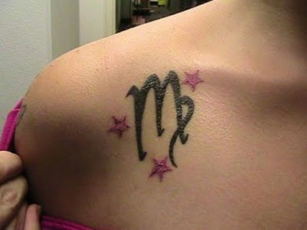 Sweet Virgo Shoulder Tattoo Design