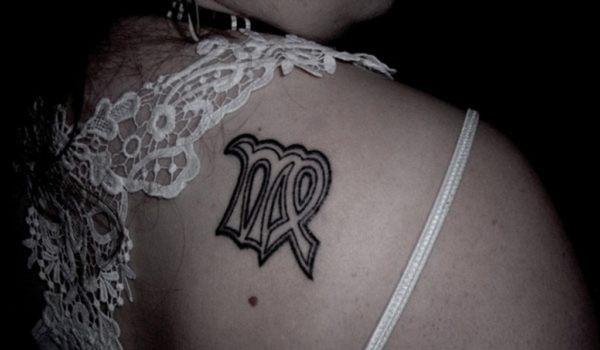 Sweet Black Virgo Tattoo Symbol