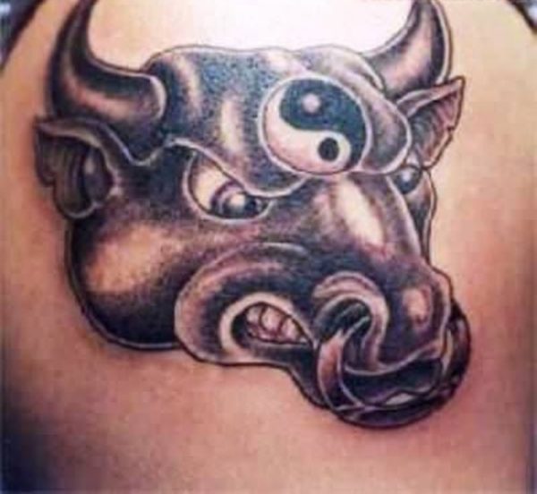 Taurus Zodiac Shoulder Tattoo Design