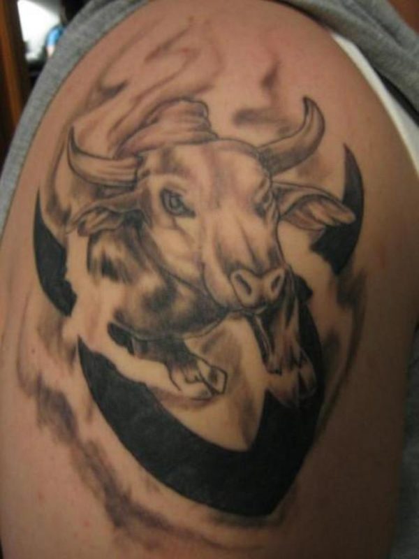 Taurus Zodiac Shoulder Tattoo