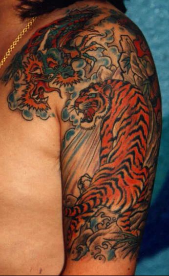 Tiger And Tree Tattoo