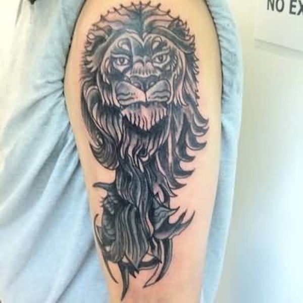 Traditional Lion Tattoo