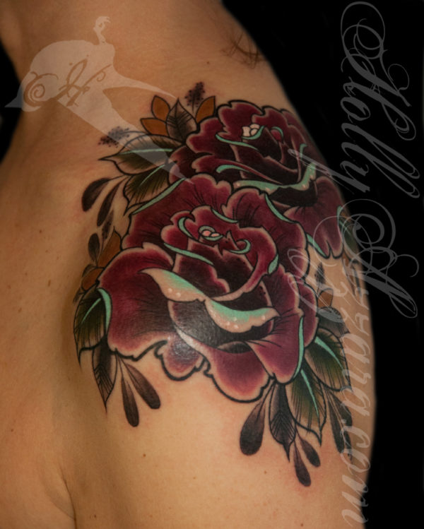 Traditional Rose Tattoo