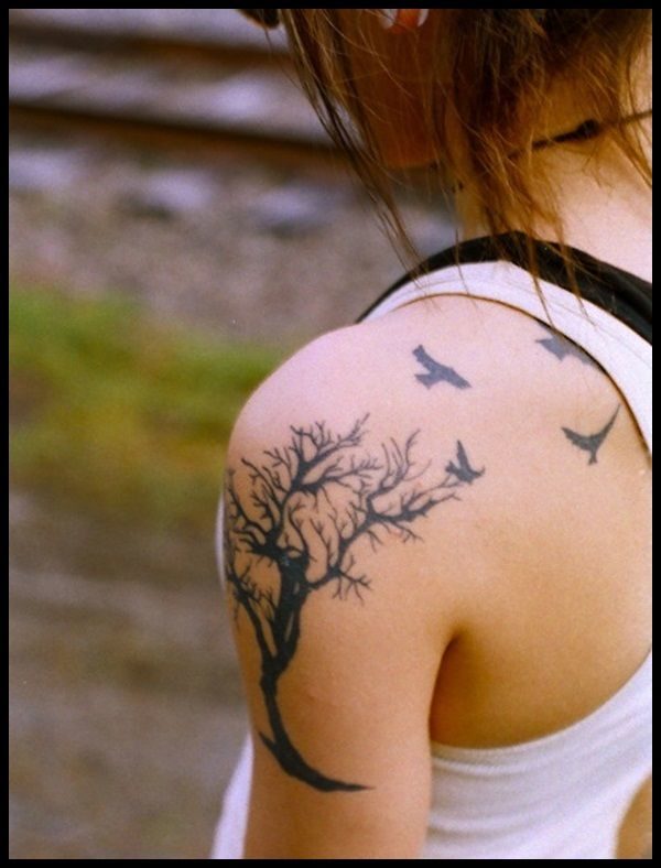 Tree Tattoo On Shoulder