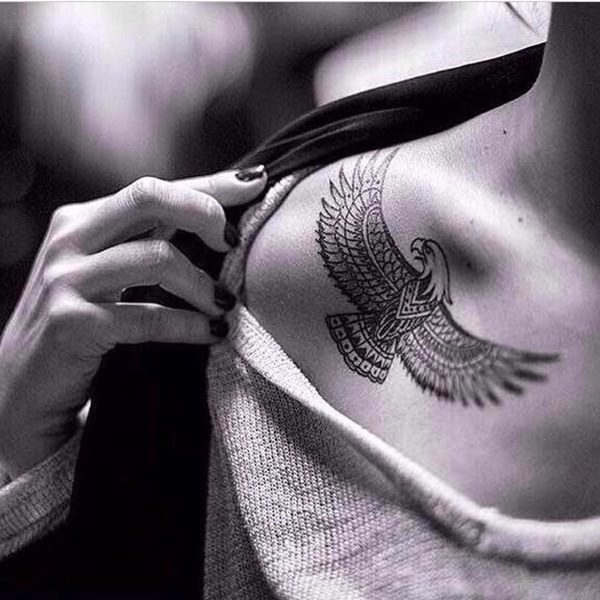 Tribal Eagle Shoulder Tattoo