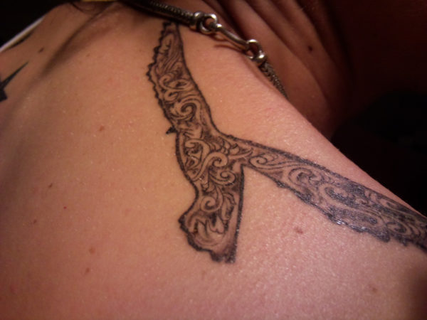 Tribal Bird Shoulder Tattoo