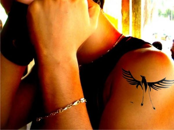 Tribal Bird Wings Tattoo