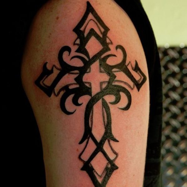 Tribal Celtic Cross Tattoo