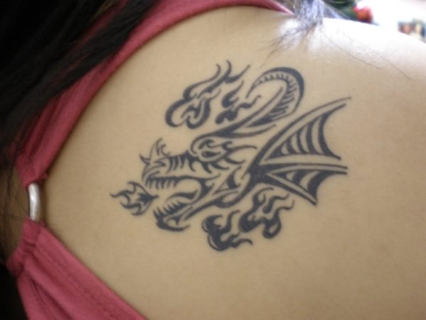 Tribal Dragon Tattoo Design