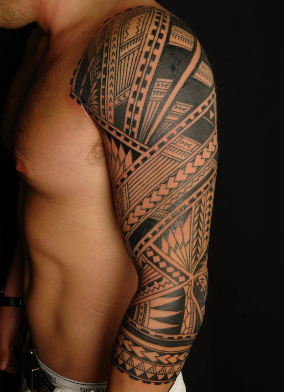 Tribal Full Sleeve Shoulder Tattoo