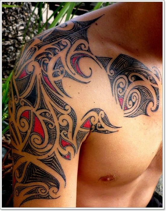 Tribal Knot Shoulder Tattoo For Men