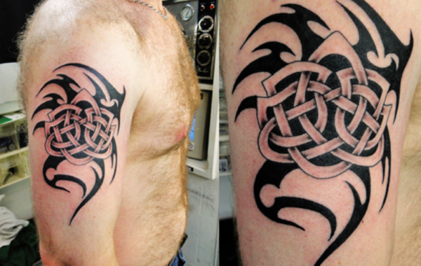 Tribal Knot Shoulder Tattoo