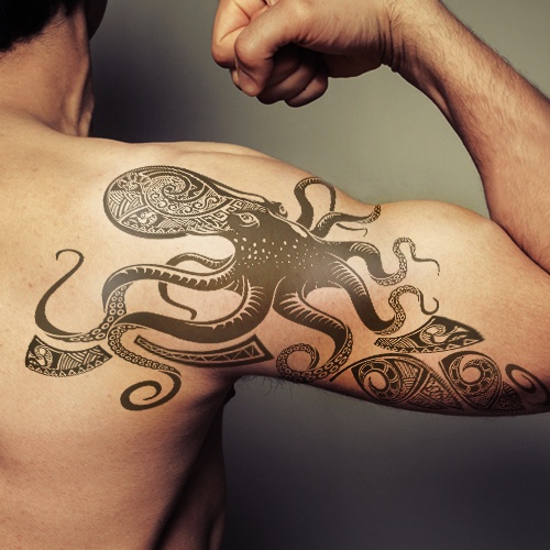 Tribal Kraken Tattoo