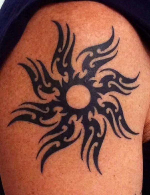 Tribal Sun Tattoo Design