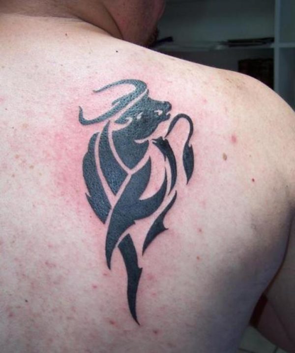 Tribal Taurus Bull Tattoo