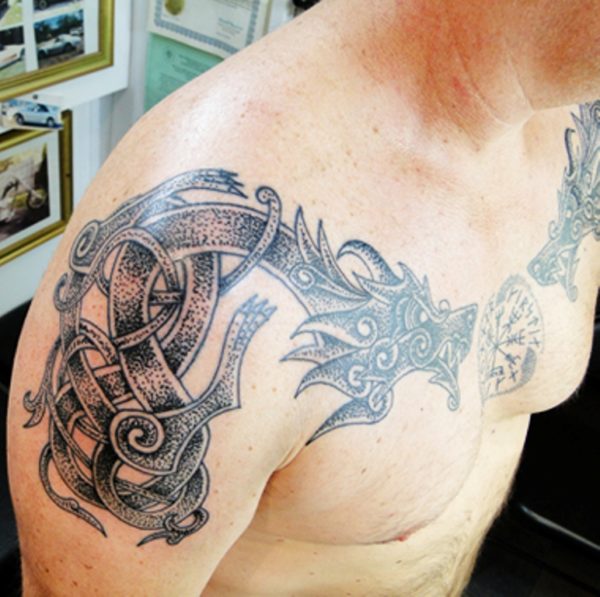 Tribal Viking Dragon Tattoo