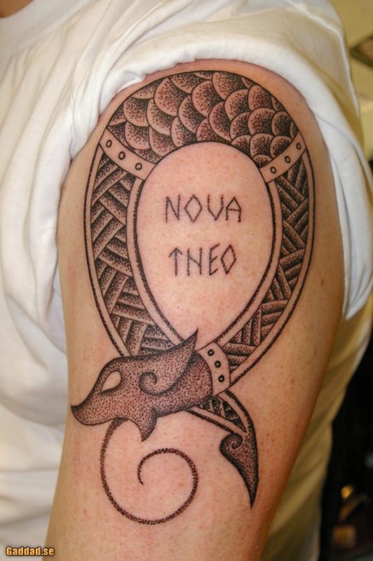 Tribal Viking Shoulder Tattoo Design