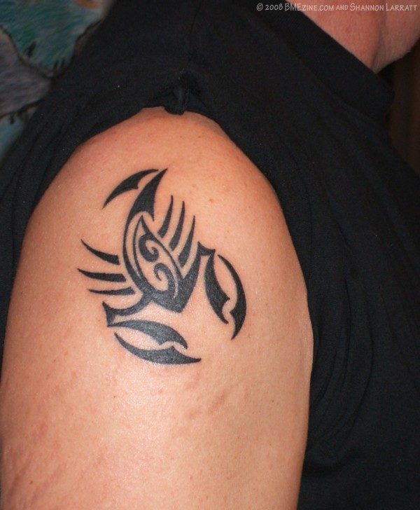 Tribal Zodiac Scorpio Tattoo