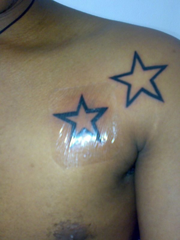 Two Star Tattoo Design