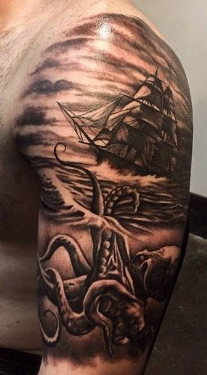 Underwater Kraken Tattoo