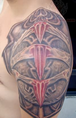 Unique Armor Shoulder Tattoo