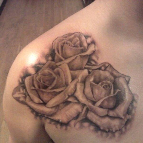 Very Beautiful Flower Tattoo On Design