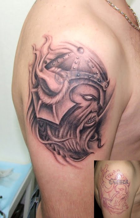 Viking Man Shoulder Tattoo