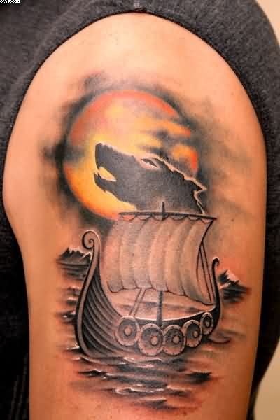 Viking Ship Tattoo