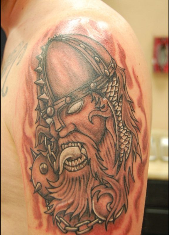 Viking Shoulder Tattoo Design 