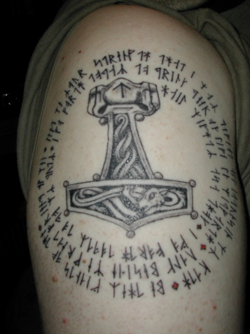 Viking Tattoo Design On Left Shoulder