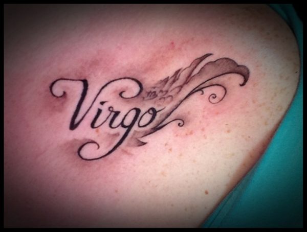 Virgo Shoulder Tattoo Design