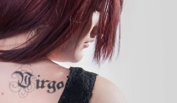 Virgo Tattoo Design On Shoulder Back
