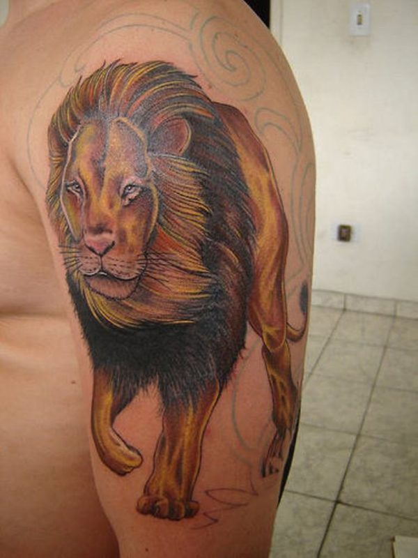 Walking Lion Tattoo