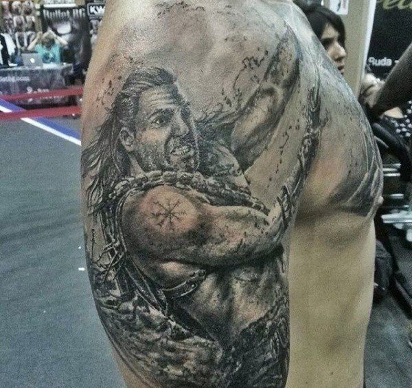 Warrior Shoulder Tattoo