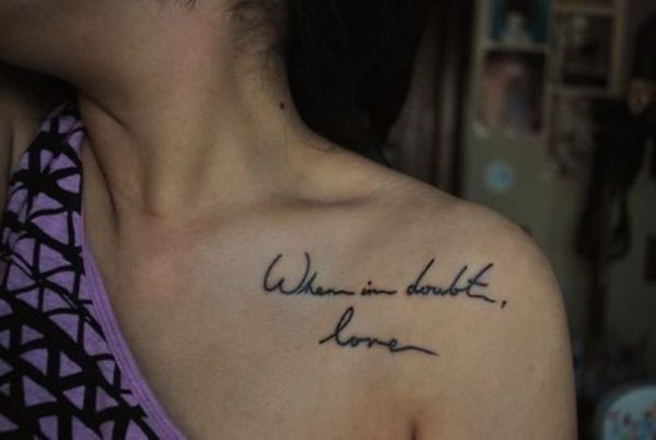 When In Doubt Quote Tattoo