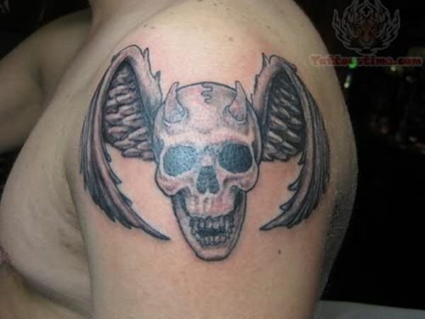 Winged Skull Tattoo