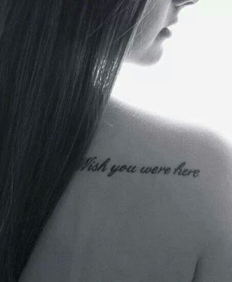 Wish Quote Shoulder Tattoo