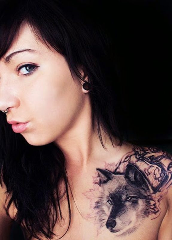 Wolf Tattoo For Women